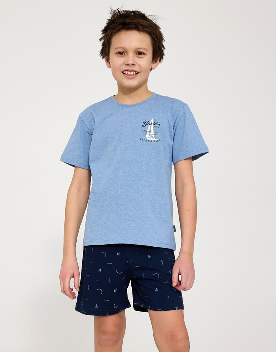 Jungen Baumwollpyjama Cornette Young Boy 790/127 Pacific blau