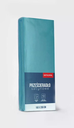 Mikrosatin Spannbettlaken Poly Detexpol glatt mit Gummizug turquoise