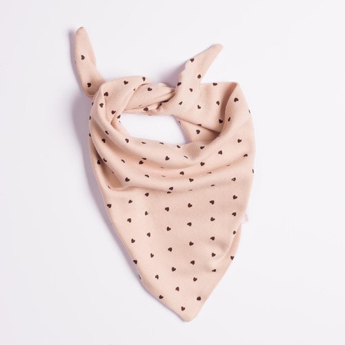 Mädchenhalstuch Nicol Hania 226077 100% Baumwolle Beige mit Herzchen