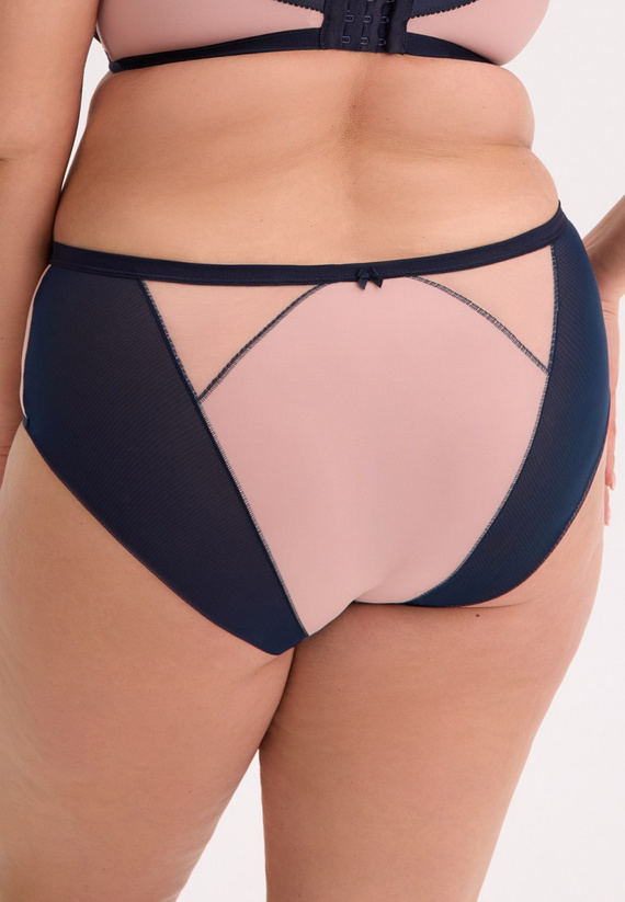 Tanga Aina GFP 1273 Gaia – Elegante Spitze, elastischer Tüll, Komfort, Dunkelblau