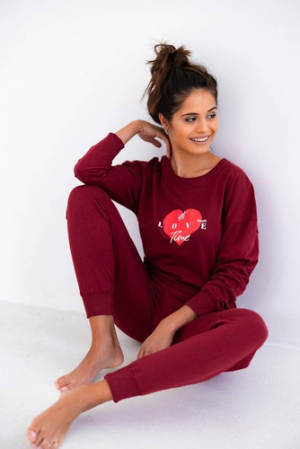 Sensis Mercy Damen Schlafanzug - kastanienbraun