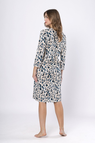 Koszula nocna damska 1665 Witalia – bawełna, długi rękaw, wygodna i klasyczna
