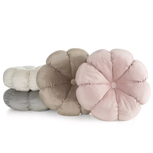 Blume 41 Dekoratives Blumenkissen Eurocurtains silber