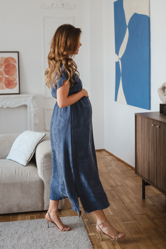 Milk & Love Lovely Dress Long Umstands- und Stillkleid in Dunkelblau