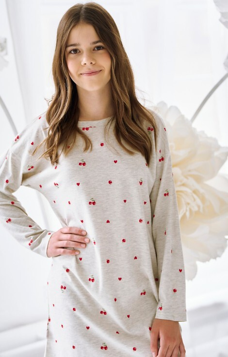 3504 Adele Taro melange – Langarmshirt für Mädchen, Baumwolle