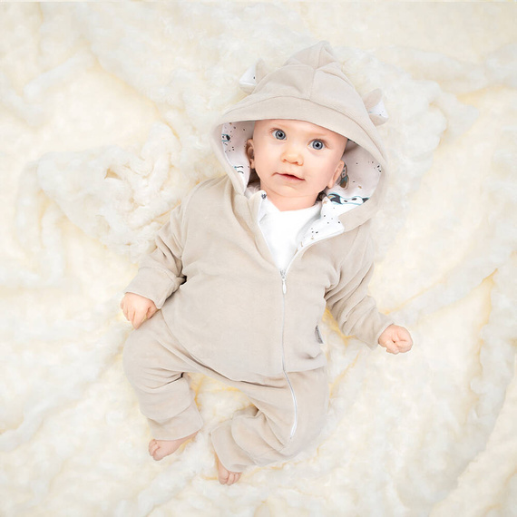 141293 Samtclown mit Futter Nicol – beige