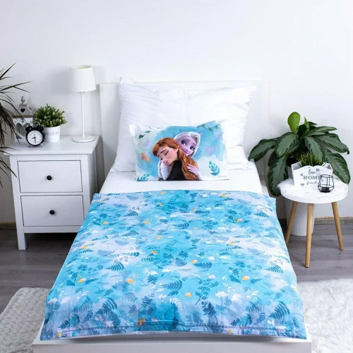 Frozen Frozen Baumwollbettwäsche für ein Bett von Jerry Fabrics, blau