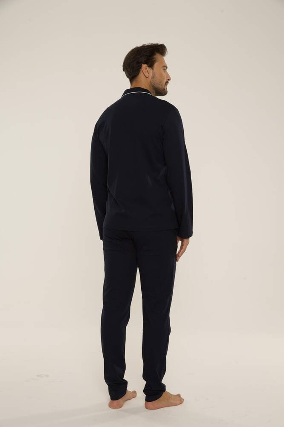 729 Norberto Herren Schlafanzug De Lafense - navy blau