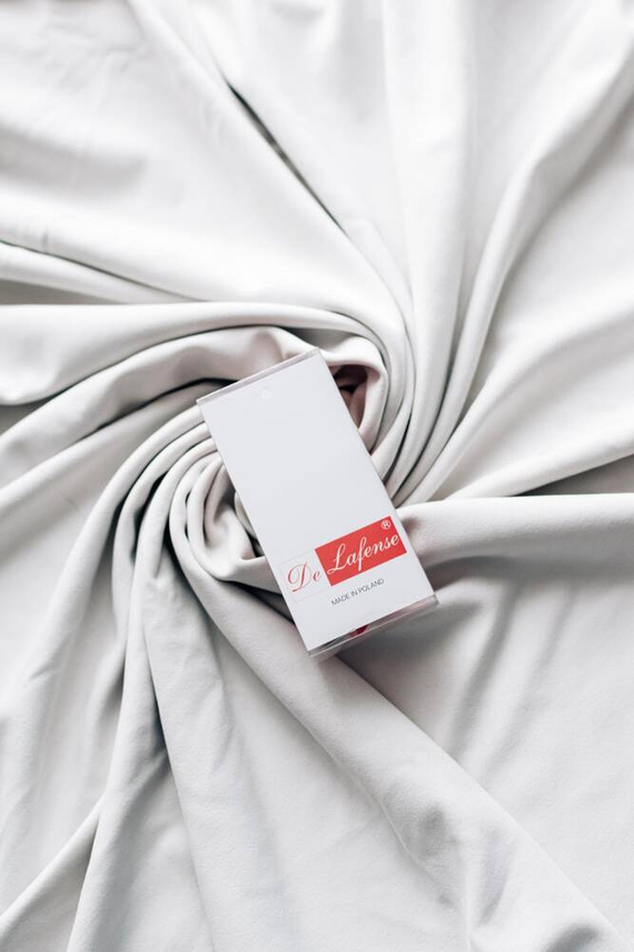 221 De Lafense Chiffon-Strumpfband - hellblau