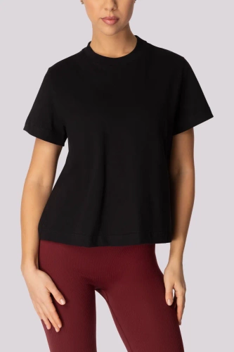 Boxy Base Damen T-Shirt Mona schwarz