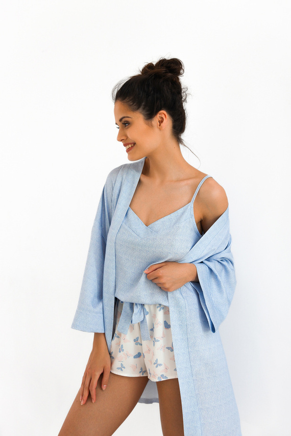Felicia Sensis Morgenmantel für Frauen - blau meliert