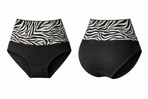 Mitex IGA WILD figurformender Slip mit hohem Bund zur Bauchglättung wild black 