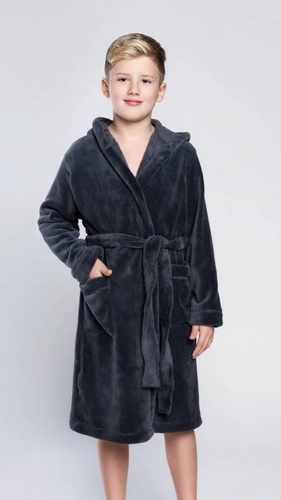 Mimas Jungen Bademantel Italian Fashion- graphit