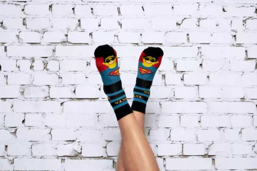 M41Z Super Dad Socken Socken Italienische Mode - marineblau/farbig