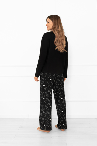 Damen Schlafanzug Bonnie - Baumwolle, lange Ärmel, lange Hosen, Schafe Italian Fashion  