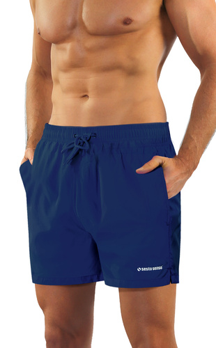 Sesto Senso Herren Badeshorts schnell trocknend Strandshorts mit Taschen navy