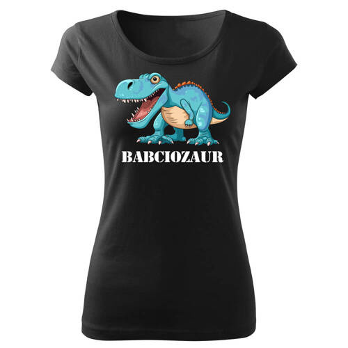 SKU D048 „Grandma'saurus“ Moocha Damen-T-Shirt, schwarz