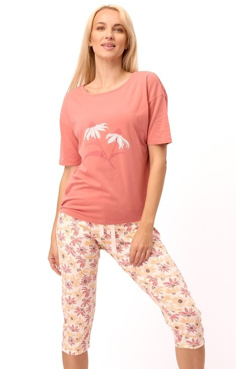 LNS 552 Key Damen-Baumwollpyjama – Rosa