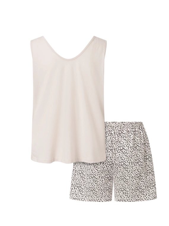 Make It Happen Damen-Pyjama Momenti Per Me beige