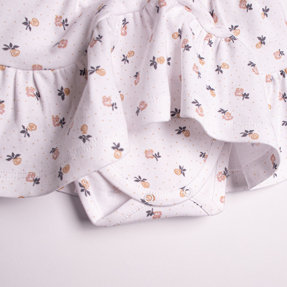 Nicol 220159 Baby Kleid-Body Mädchen Baumwolle Blumen mit Volans