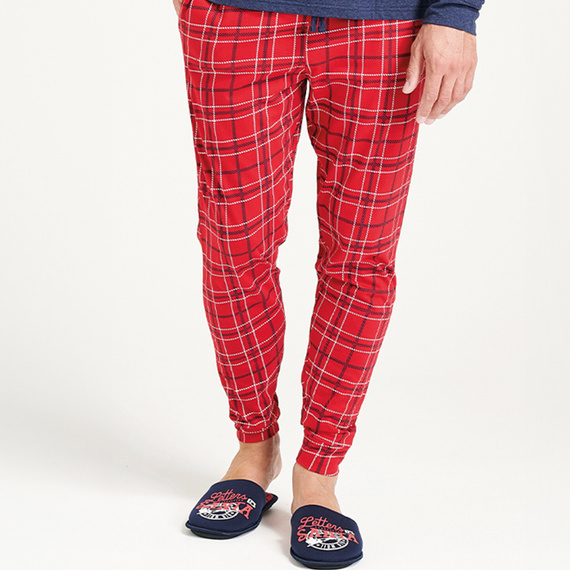 Gioew Sorbetto blauer Herrenpyjama – festlich, kariert, bequem und stilvoll