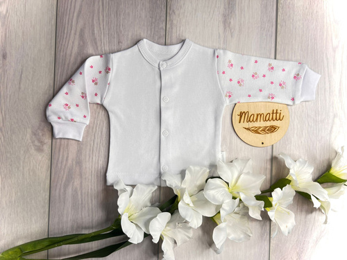Mamatti Baby-Kaftan KA15310 Blumen – Baumwolle, mit Druckknöpfen