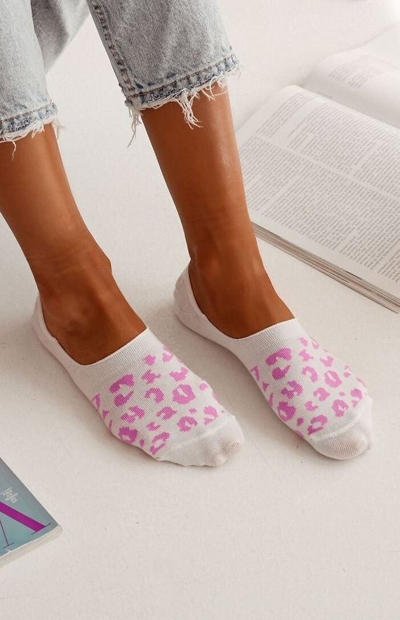 0576-028 Leopard Mokassins Milena Mikrofüße – weiß