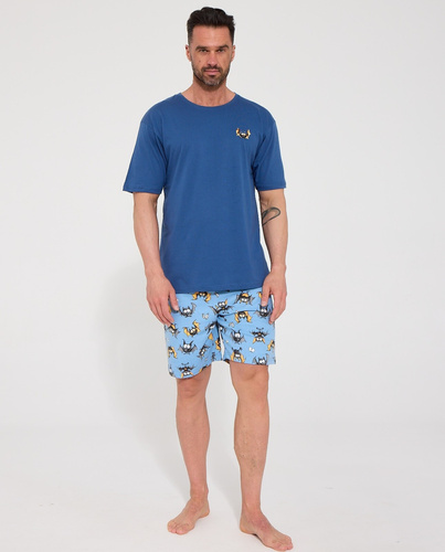 Herren-Pyjama Cornette 326/326 Pumpkin Club 2 100% Baumwolle Kurze Hose