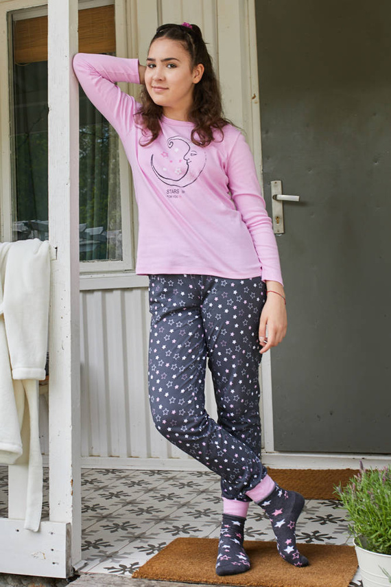 Antilia Pyjamas für Mädchen Italienische Mode - rosa/print