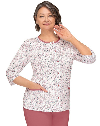 Kasia II 266 Martel-Pyjama, Burgund – Damen-Baumwollpyjama mit Knöpfen