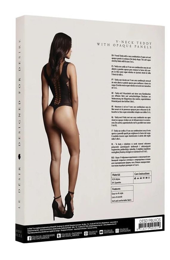Bodystocking DES023 Le Désir sinnliches Body mit geometrischen Ausschnitten