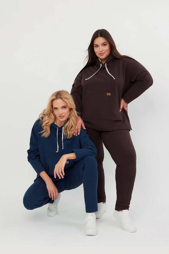 Lagos Damen Sweatshirt mit Kapuze Italian Fashion - denim