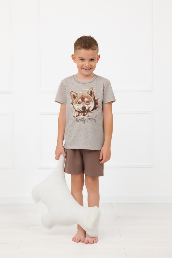 Jungen Pyjama Shiba Italian Fashion 100% Baumwolle Shorts