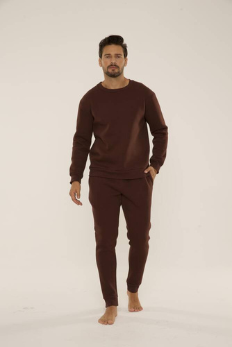 813 Indigo Herren Trainingsanzug von De Lafense - schokolade