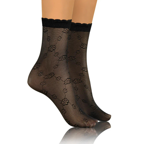 Sesto Senso Damen-Strumpfhosensocken, Muster 01, schwarz