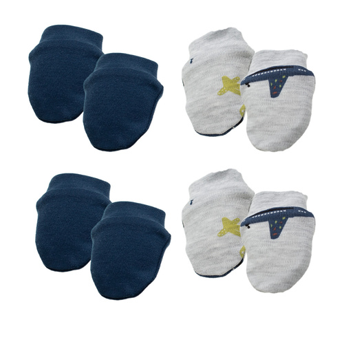 219083 Willy Nicol Babyhandschuhe 4er-Pack – Baumwolle, kratzfest,