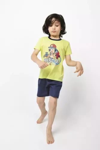 Remek Jungen Schlafanzug mit kurzen Ärmeln, Hose Italian Fashion - grün