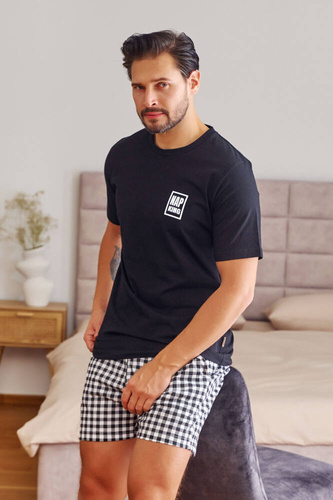 7214 Doctor Nap Herren-Pyjama – schwarz