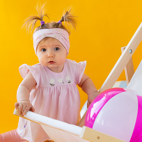 Kurzarm-Bodykleid Meadow Eevi – Rosa