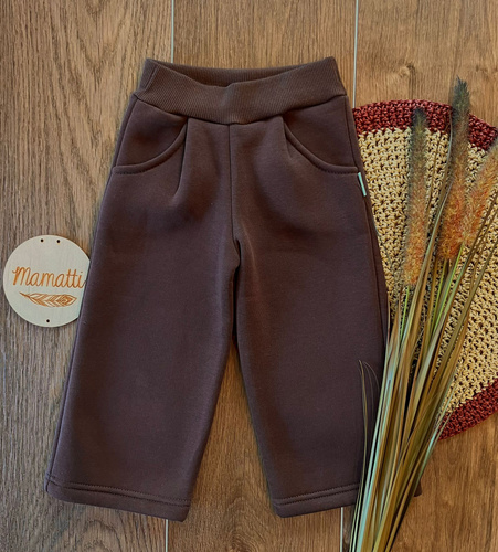Mamatti Kinder-Jogginghose HH118 – Schokolade, Baumwolle
