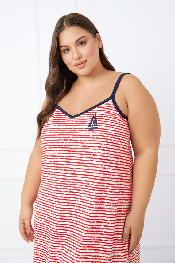 Flota Damenhemd, Slim-Fit Italian Fashion - Druck rot