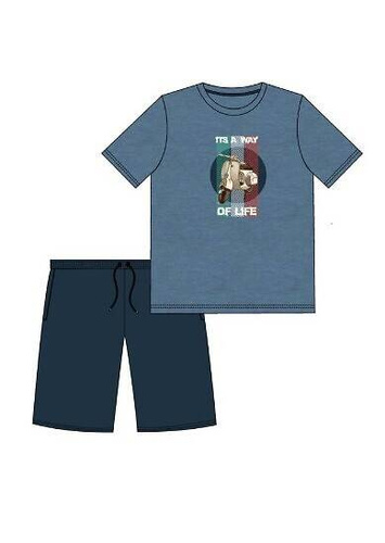 500/49 Scooter Boy Pyjama Cornette blau