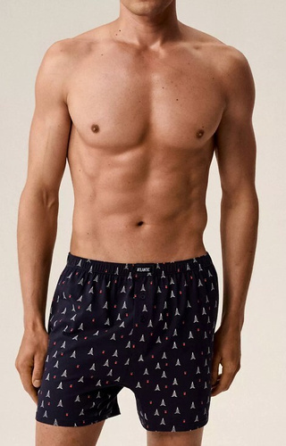 2GMB-010 Atlantic Herren-Boxershorts – Baumwolle, Weihnachtsmuster, 2er-Pack