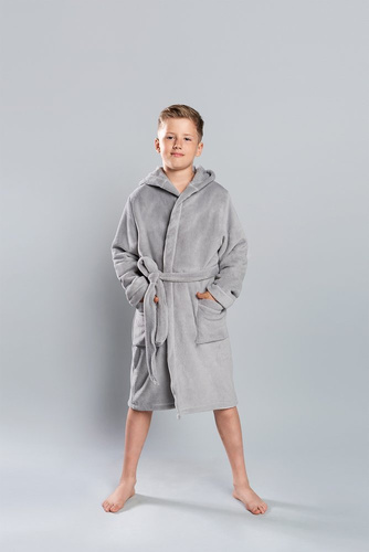 Mimas Jungen Bademantel Italian Fashion- grau 