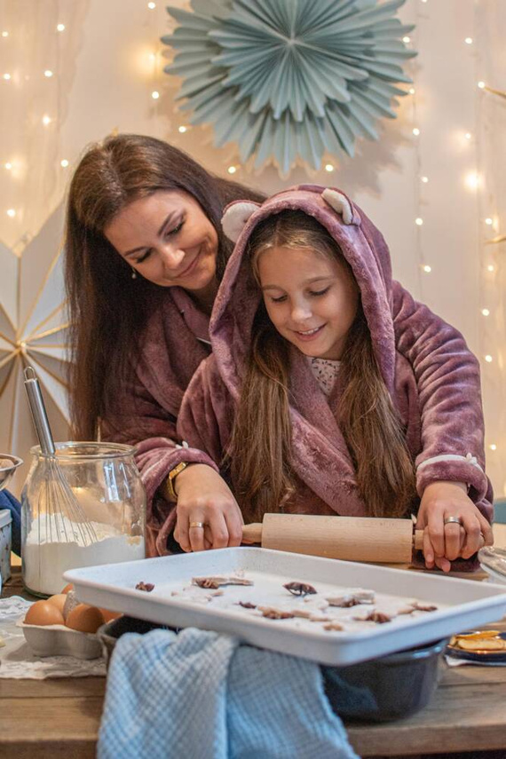 717 Serena Ladies' Short Dressing Gown Forex - berry