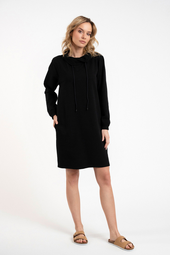 Malmo Damen Langarm-Tunika Italian Fashion - schwarz