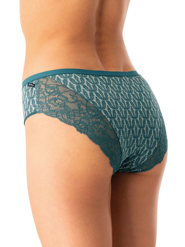 Damen-Baumwoll-Slip Key LPC 512 grün rosa – 2er-Set in einer Box, bequemer Schnitt