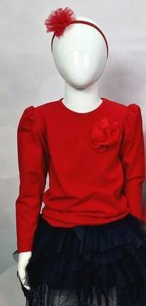 Rossa II Kinder-Langarmbluse Bambarillo rot