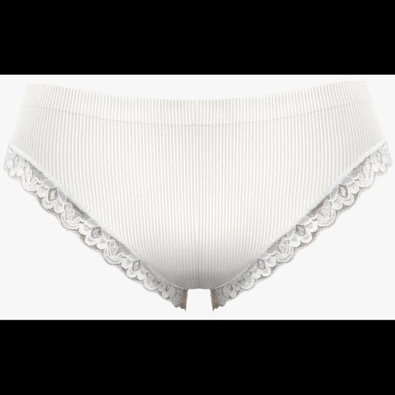Damen Slip Sesto Senso 6108 Spitze nahtlos elastisch bequem white