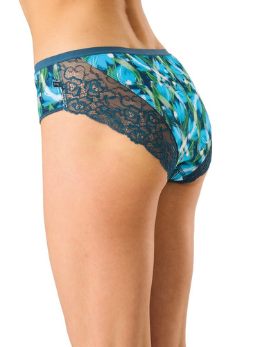 Damen-Slip Key LPC 572 Midi Bikini aus Baumwolle mit Spitze – 2er-Pack